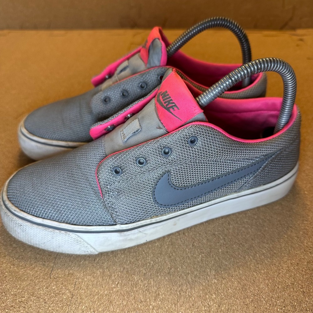 Nike SB Portmore Canvas GS Wolf Grey Hyper Pink Sneakers Kids 5.5Y NO LACES - Picture 5 of 10